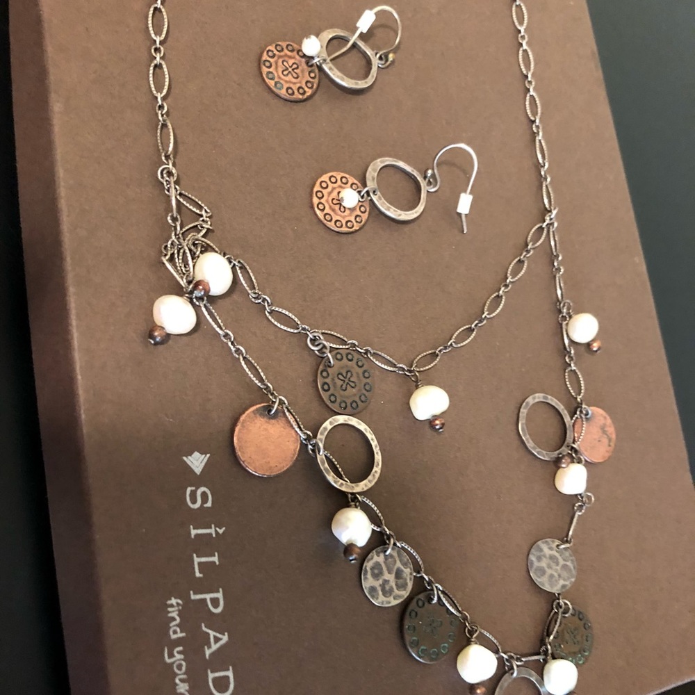 Silpada Fresh water pearls Copper Coins. Retired